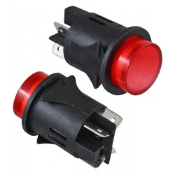 Кнопка PS18-16 с фиксацией, 2 группы, 4 pin, красная OFF-ON подсветка 12V Кнопка PS18-16 с фиксацией, 2 группы, 4 pin, красная OFF-ON подсветка 12V