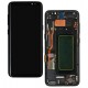 Дисплей для Samsung G950 Galaxy S8, G950F Galaxy S8, G950FD Galaxy S8, чорний, з тачскріном, з рамкою, оригінал (переклеєне скло), Midnight Black