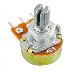 Резистор переменный 5 kOhm, 3pin, 15мм, (R16110N-B5K ) Резистор переменный 5 kOhm, 3pin, 15мм, (R16110N-B5K )