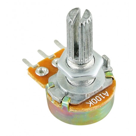 Резистор переменный 100 kOhm, 3 pin, 20мм, R16110N-A100K