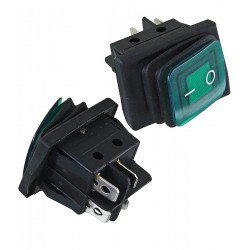 Перемикач клавішний KCD2-201N, 2 групи, 4pin, ON-OFF, IP65, з підсветкою, 16A/250V Перемикач клавішний KCD2-201N, 2 групи, 4pin, ON-OFF, IP65, з підсветкою, 16A/250V