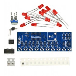 DIY конструктор Бегущий огонь на NE555 CD4017