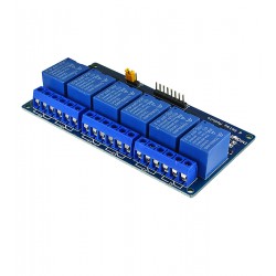 Релейный модуль Шестиканальный для ARDUINO контроллеров 12V, с опторязвязкой