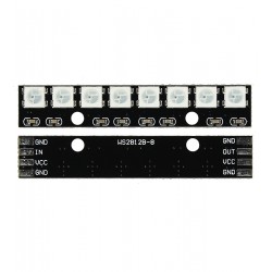 Модуль Светодиодный WS2812 5050 RGB 8шт линия