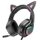 Навушники HOCO Cute cat luminous cat ear gaming headphones W107 (phantom)