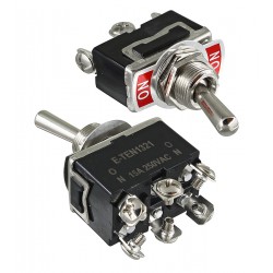 Тумблер E-TEN1121, 1 группа, 3pin, 2 положения переключ. ON-ON, 250V/15A Тумблер E-TEN1121, 1 группа, 3pin, 2 положения переключ. ON-ON, 250V/15A
