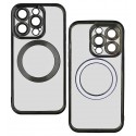 Чохол для Apple iPhone 14 Pro, WAVE Metal color з кільцем MagSafe, силікон, чорний