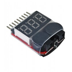 Модуль измерения напряжения на ячейках литиевых аккумуляторов 1S-8S с функцией звуковой сигнализации пониженного напряжения. Модуль измерения напряжения на ячейках литиевых аккумуляторов 1S-8S с функцией звуковой сигнализации пониженного напряжения.