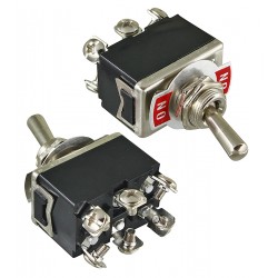 Тумблер E-TEN1321, 2 группы, 6pin, 2 положения переключ. (ON-ON), 250V/15A Тумблер E-TEN1321, 2 группы, 6pin, 2 положения переключ. (ON-ON), 250V/15A