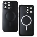 Чохол для iPhone 14 Pro Max MagSafe COLORS 2 із склом камери, силіконовий, чорний