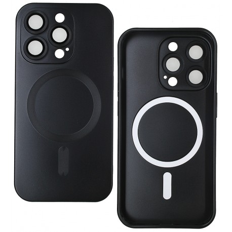 Чехол для iPhone 14 Pro MagSafe COLORS 2 с стеклом камеры, силиконовый, черный