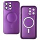 Чохол для iPhone 14 Pro Max MagSafe COLORS 2 зі склом камери, силіконовий, фіолетовий
