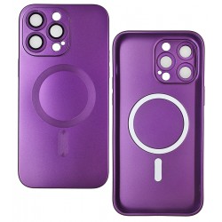 Чохол для iPhone 14 Pro Max MagSafe COLORS 2 зі склом камери, силіконовий, фіолетовий Чохол для iPhone 14 Pro Max MagSafe COLORS 2 зі склом камери, силіконовий, фіолетовий