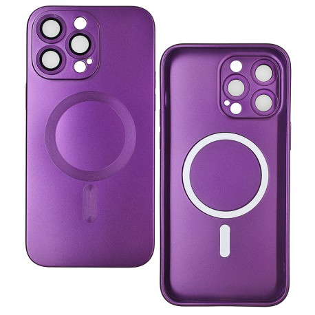 Чехол для iPhone 14 Pro Max MagSafe COLORS 2 с стеклом камеры, силиконовый, фиолетовый