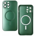 Чехол для iPhone 13 Pro Max MagSafe COLORS 2 с стеклом камеры, силиконовый, зеленый