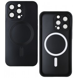 Чехол для iPhone 13 Pro MagSafe COLORS 2 с стеклом камеры, силиконовый, черный