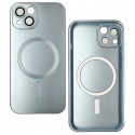 Чехол для iPhone 13 MagSafe COLORS 2 с стеклом камеры, силиконовый, голубой