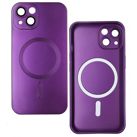 Чехол для iPhone 13 MagSafe COLORS 2 с стеклом камеры, силиконовый, фиолетовый