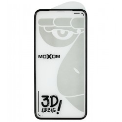 Защитное стекло для iPhone X/ iPhone Xs / iPhone 11 Pro, MOXOM AF AirBag, с силиконовой рамкой, черное Защитное стекло для iPhone X/ iPhone Xs / iPhone 11 Pro, MOXOM AF AirBag, с силиконовой рамкой, черное