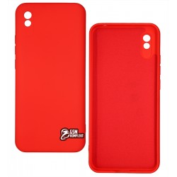 Чохол для Xiaomi Redmi 9A, Redmi 9I, Full Protection, силікон+пластик, червоний