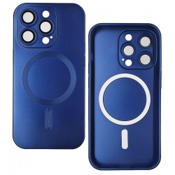 Чехол для iPhone 14 Pro MagSafe COLORS 2 с стеклом камеры, силиконовый, темно-синий