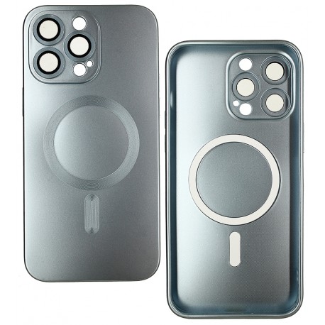 Чехол для iPhone 14 Pro Max MagSafe COLORS 2 с стеклом камеры, силиконовый, голубой