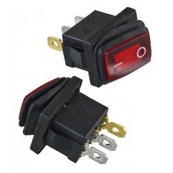 Переключатель клавишный KCD1-101N, 1 группа, 3pin, ON-OFF, IP65, с подсветкой, 16A/250V Переключатель клавишный KCD1-101N, 1 группа, 3pin, ON-OFF, IP65, с подсветкой, 16A/250V