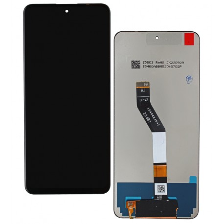 Дисплей для Xiaomi Poco M4 Pro 5G, чорний, без рамки, оригінал (переклеєне скло), 21091116AG