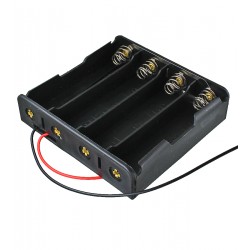 Відсік для батарей 4 x 18650 з проводами, паралельне з'єднання, 3,7В