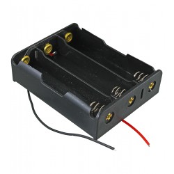 Відсік для батарей 3 x 18650 з проводами, паралельне з'єднання, 3,7В