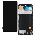Дисплей для Samsung A515 Galaxy A51, A515F/DS Galaxy A51, черный, с рамкой, копия, (TFT)