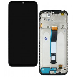 Дисплей для Xiaomi Redmi 10C, чорний, з рамкою, High Copy