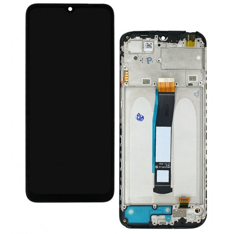 Дисплей для Xiaomi Redmi 10C, чорний, з рамкою, High Copy