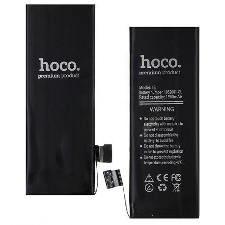 Акумулятор Hoco для iPhone 5S, Li-Polymer, 3,8 В, 1560 мАч, # 616-0720 / 616-0718