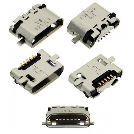 Коннектор зарядки для Nokia 502 Asha Dual Sim, X2 Dual Sim, 5 pin, micro-USB тип-B