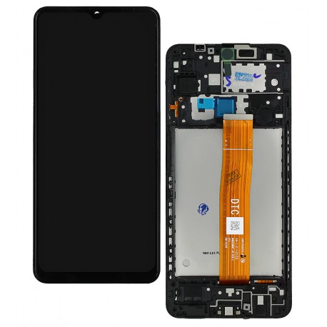 Дисплей для Samsung A125F Galaxy A12, черный, с рамкой, Original (PRC), A125F_VER c D0652MIXF-01