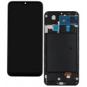 Дисплей Samsung A205 Galaxy A20, A205F / DS Galaxy A20, M107 Galaxy M10s, чорний, з тачскріном, з рамкою, (OLED), High quality