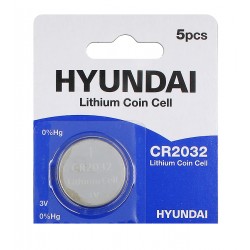 Батарейка CR2032 Hyundai на материнську плату літієва, 1 шт, відривна