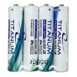 Батарейка Titanium R03 сольова (Zinc-Carbon), AAA, 4 шт. Батарейка Titanium R03 сольова (Zinc-Carbon), AAA, 4 шт.
