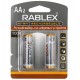 Аккумуляторная батарейка Rablex Rechargable R6 AA 1000 мАч, 2 шт