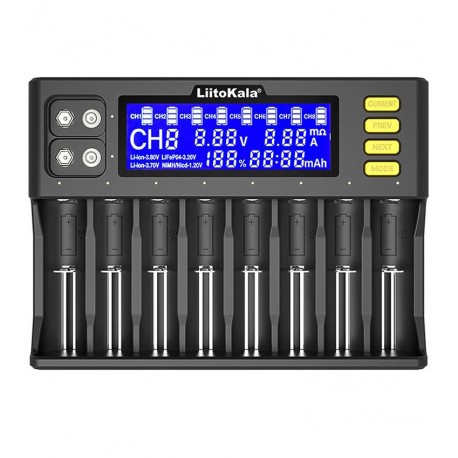 Зарядний пристрій Liitokala Lii-S8, 8 каналів, Ni-Mh/Li-ion/Li-Fe/18650 USB, Powerbank, LED