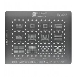 BGA трафарет Amaoe для реболінгу мікросхем eMMC BGA153, BGA162, BGA169, BGA186, BGA221, BGA297, BGA254, BGA178, BGA200, BGA110, BGA60, BGA70, 15 мм, 12 в 1 BGA трафарет Amaoe для реболінгу мікросхем eMMC BGA153, BGA162, BGA169, BGA186, BGA221, BGA297, BGA254, BGA178, BGA200, BGA110, BGA60, BGA70, 15 мм, 12 в 1