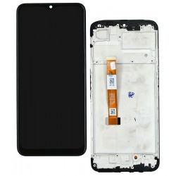 Дисплей для Realme C35, черный, с рамкой, High Copy