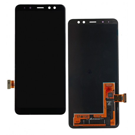 Дисплей для Samsung A530 Galaxy A8 (2018), A530F Galaxy A8 (2018), A530F/DS Galaxy A8 (2018), черный, без рамки, оригинал (переклеенное стекло)