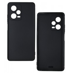 Чехол для Xiaomi Redmi Note 12 Pro+, Black Matt( Joy), матовый силикон, черный Чехол для Xiaomi Redmi Note 12 Pro+, Black Matt( Joy), матовый силикон, черный