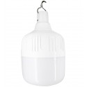 Лампа для кемпинга 40Вт аккумуляторная с USB-зарядкой и крючком, Белая / Подвесной аварийный фонарь