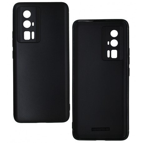 Чехол для Xiaomi Poco F5 Pro/Xiaomi Redmi K60, Black Matt( Joy), матовый силикон, черный
