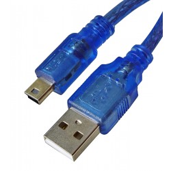 Кабель Mini-USB – USB, DKE2, 1.5 метра, синій