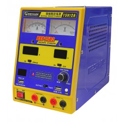 Лабораторный блок питания Mechanic DSP15D2, 15В, до 2 А, светодиодные + стрелочные индикаторы, 2USB Лабораторный блок питания Mechanic DSP15D2, 15В, до 2 А, светодиодные + стрелочные индикаторы, 2USB