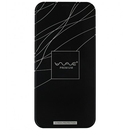 Захисне скло для iPhone 12 Pro Max, 2.5D, WAVE Premium, чорне